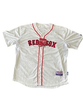 Vintage MLB Boston Red Sox Majestic 40 Baseball Jersey White Size 52
